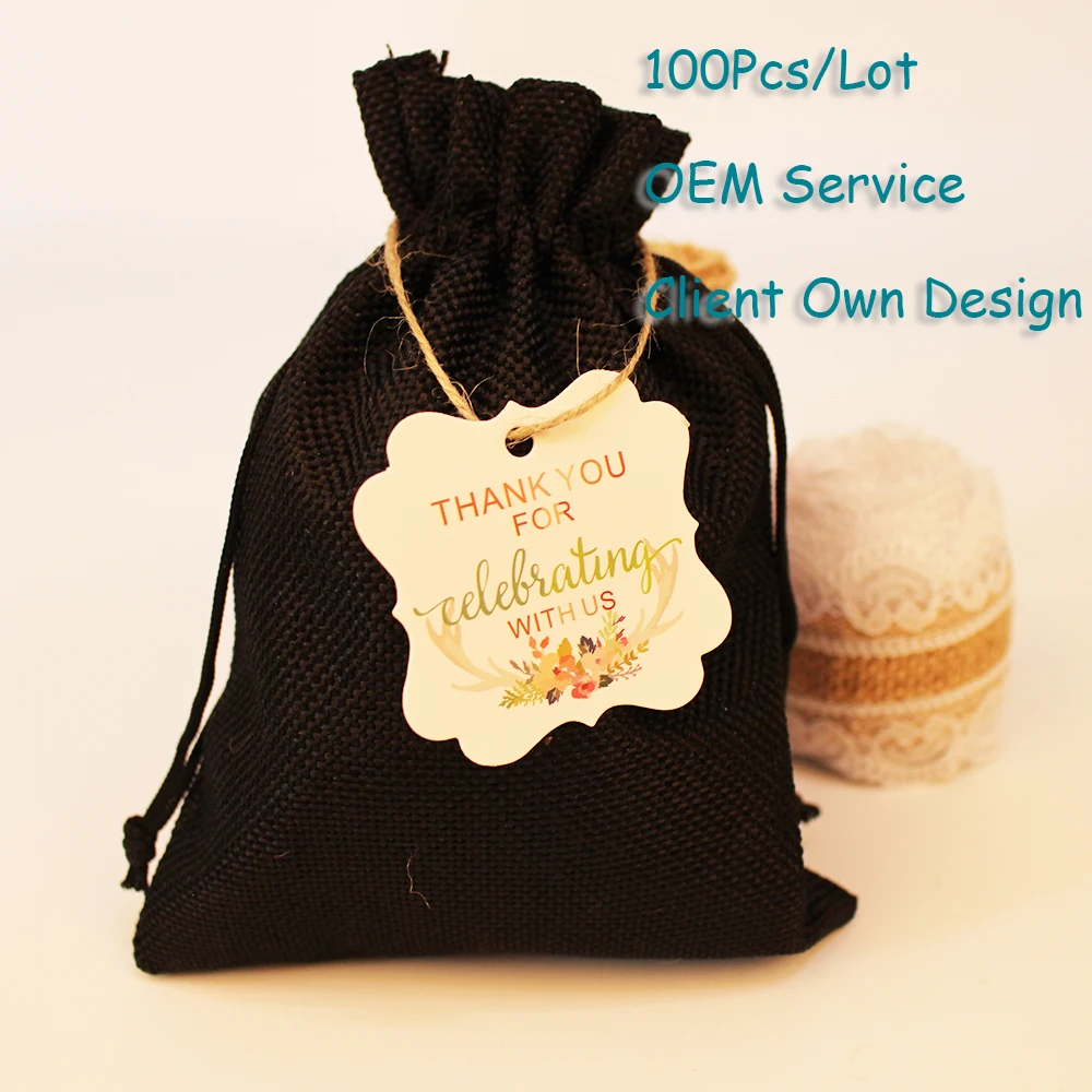 

Hangtag For Velvet Bag Organza Bag Burlap Pouch White/Brown/Black/Black Kraft Paper Card Printing Hangtag Can Customized
