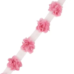 İlk 10 satış, 3 boyutlu tül kumaş işlemeli çiçekler no. 5