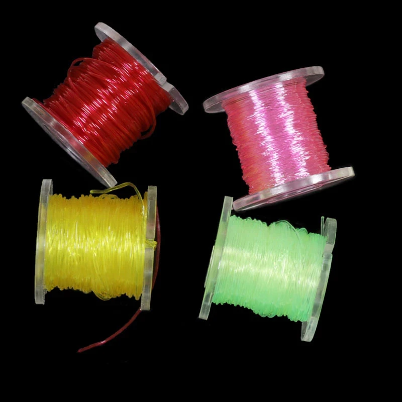 Wifreo Clear Stretch Rib Round Larvae Lace Nymph Ribbing Material Body Fly Tying Line Green Red Brown Multiple Color