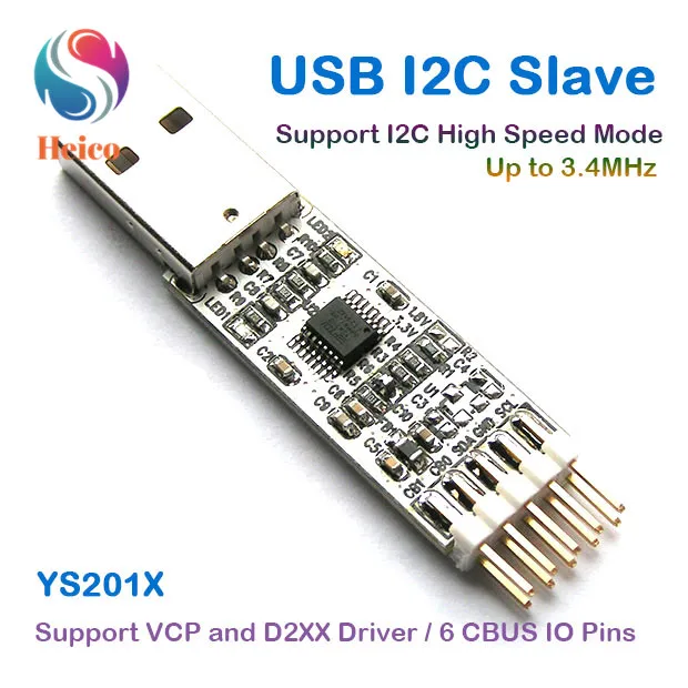 I2C to USB Slave Adapter Converter Support High Speed Mode / VCP / D2xx Driver / 6 CBUS IO Pins