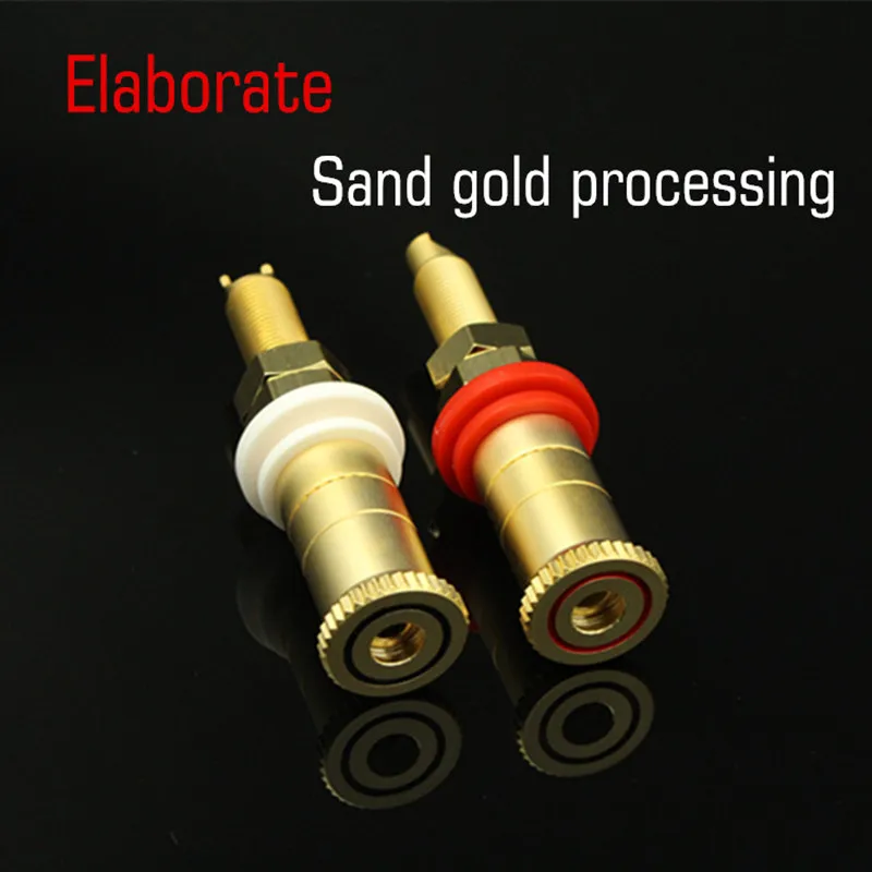 hifi copper gold-plated/silver plated/purple copper wiring terminals hifi wiring long/short column speaker banana plug socket