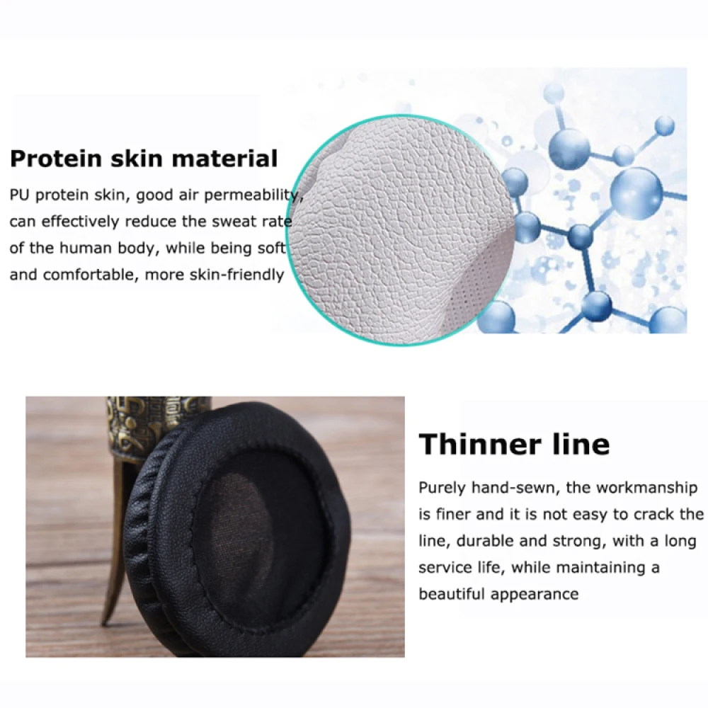 保護用コットンイヤホン,2個,Sony DR-BTN200用交換用カバー