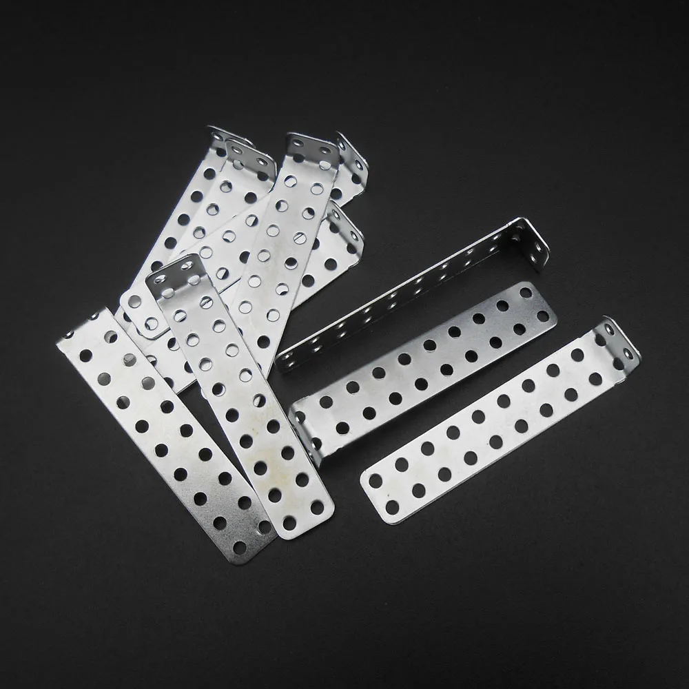 

10Pcs 48MM Long Rrake Standing DIY Accessories Technology Model Angle Vertical Iron Sheet 48X10X8MM 2.1MM Holes Corner Brackets