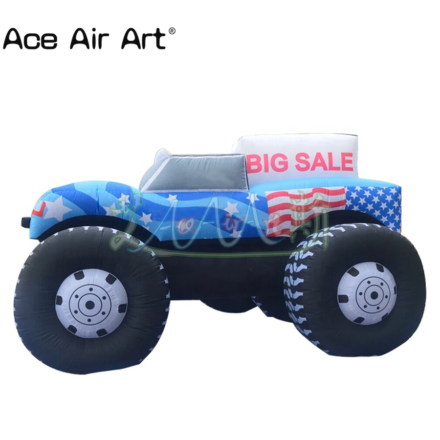 

Exquisite Blue Inflatable Off-road Vehicle Model With White Stars For Trade Show/Advertising Made By Ace Air Art