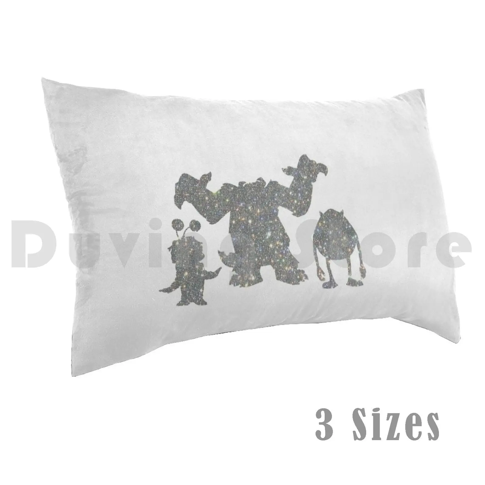 Sparkle Monsters Pillow Case DIY 50*70 Sparkle Monsters Pixar Monsters Inc Boo Mike Sully Sulley Glitter Crystal