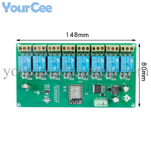 ESP8266 1/2/4/8/16 Kanalvägs Trådlös Relämodul AC/DC ESP ESP-12F WIFI Utvecklingskort 10 best sales ESP-relä - №2