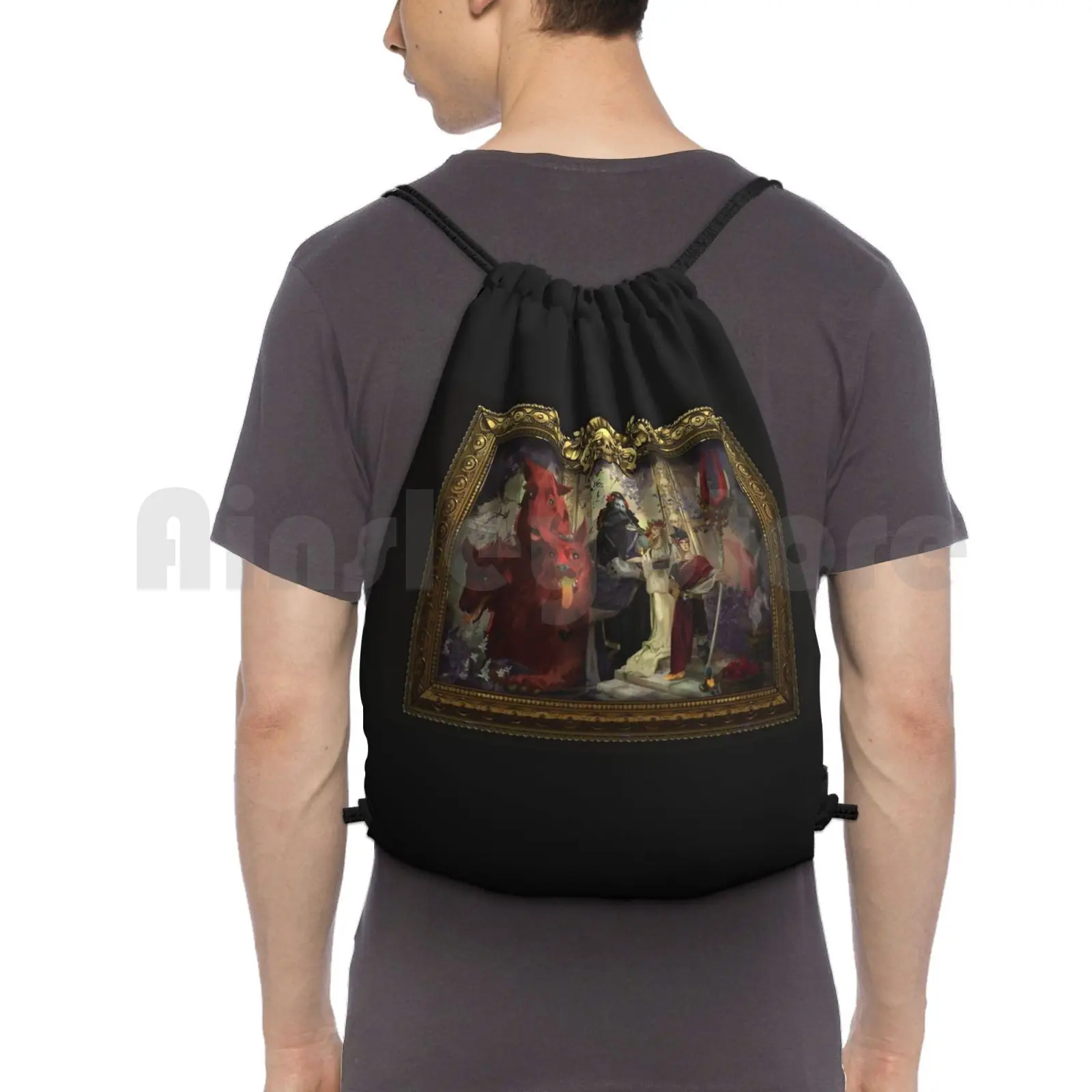 

Hades Family Portrait Backpack Drawstring Bag Riding Climbing Gym Bag Hades Game Hades Supergiant Games Supergiant Zagreus