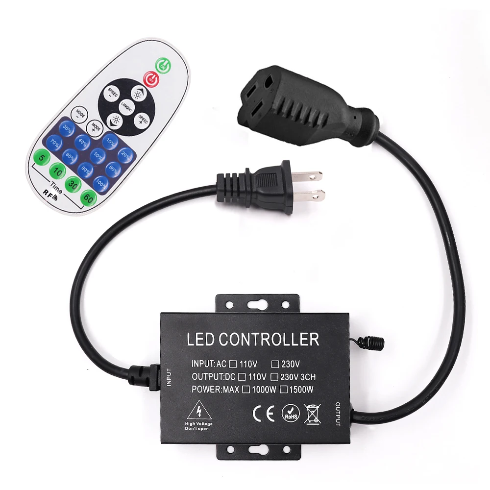 LED Strip Dimmer AC 110V 220V 23key RF Remote Controller for Christmas String Light/ LED Bulbs/LED Strip Lights US/EU/AU