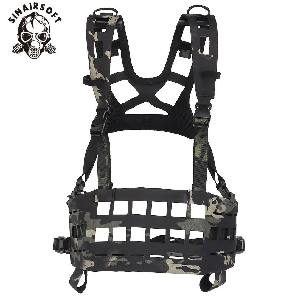 

Tactical SPC Convertible Chest Rigs Lightweight Vest Portable Buckle CS Wargame Laser Cut Chest Hanging MOLLE Hunting Accessory