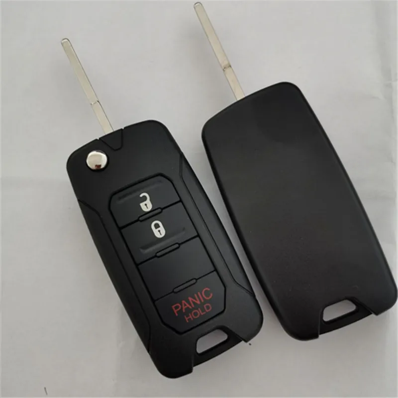 

DAKATU Сменный флип-чехол для дистанционного ключа, брелок с 2 1 кнопкой для Jeep Renegade Fiat, чехол для дистанционного ключа с необрезанным лезвием SIP22