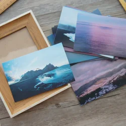 15pcs Sunup on The Sea on The Mountain Design As Post Card Gift Greeting Cards Gift Card Party Invitation Scrapbooking Use