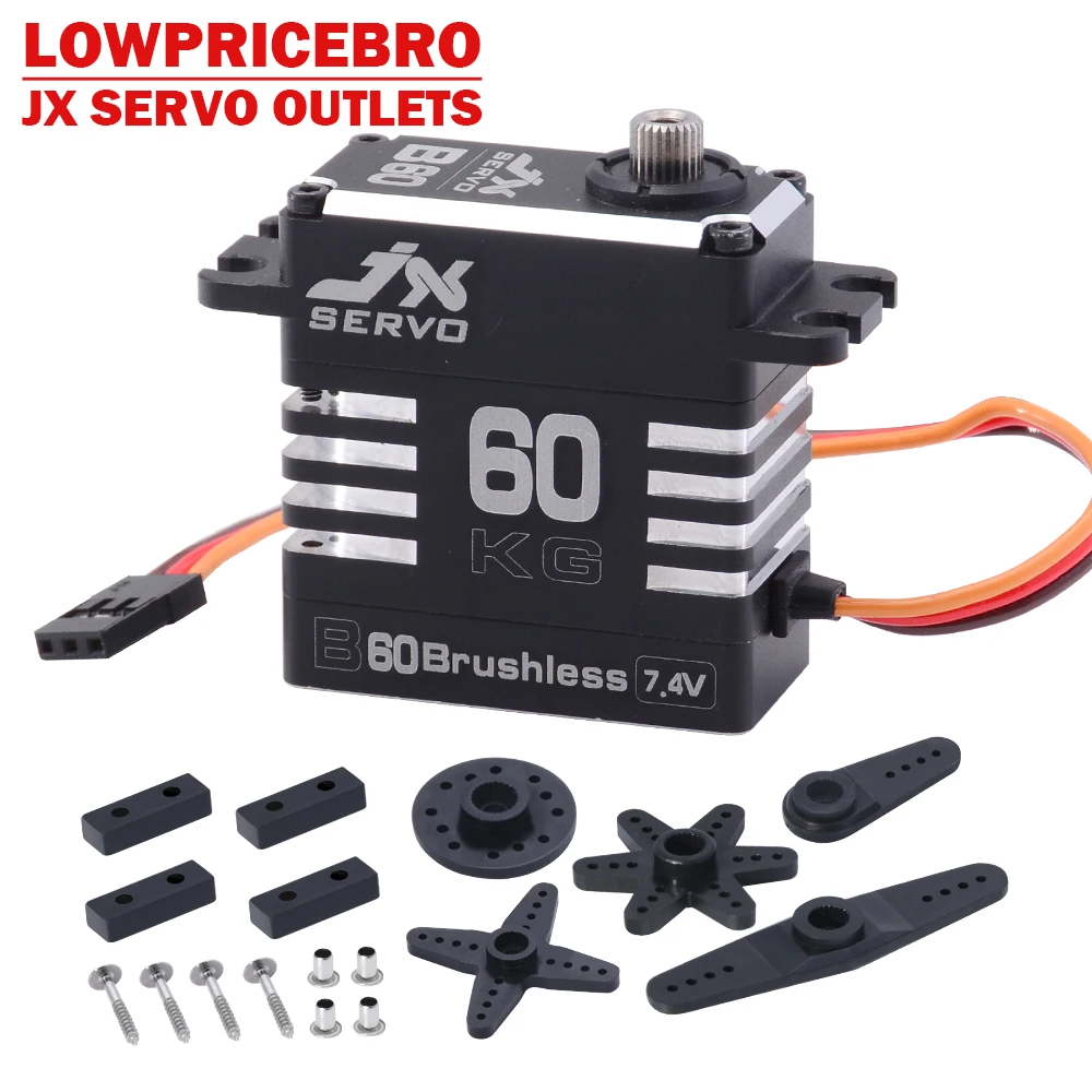 

JX B60 60 KG High Torque Full Metal Shell Metal Gear Brushless Servo for RC Car RC Model