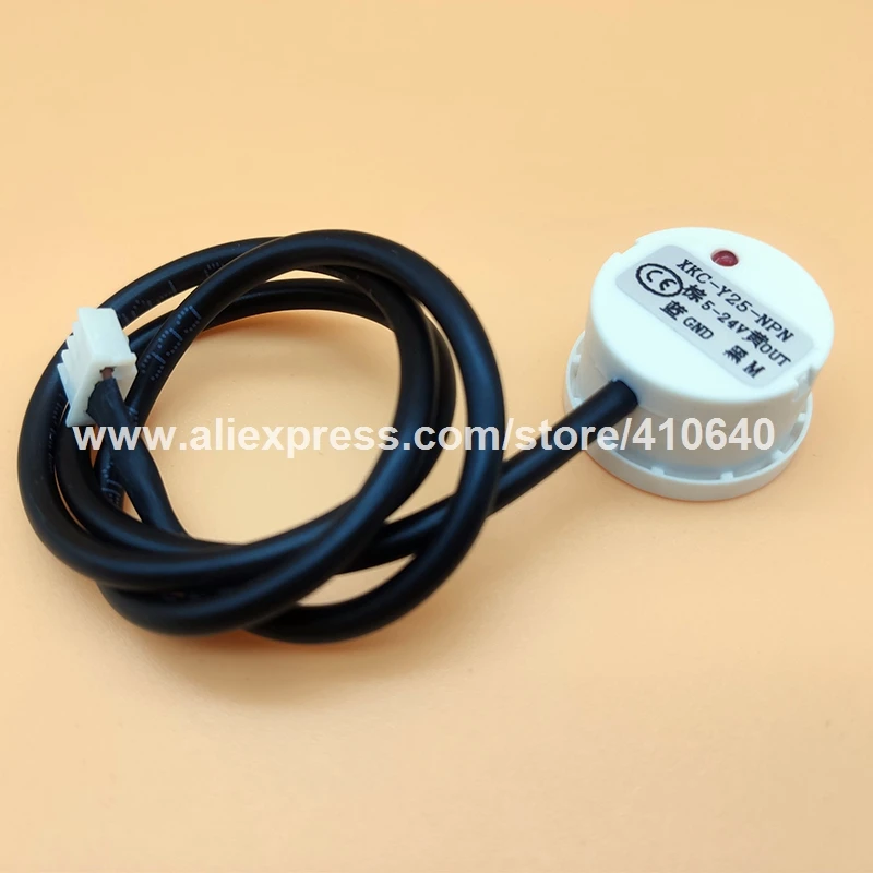 XKC-Y25-NPN Non Contact Adhering Type Water Level Sensor For Water Tank Water Tower or Tube Easy Install DC 5 to 24 V NPN Signal