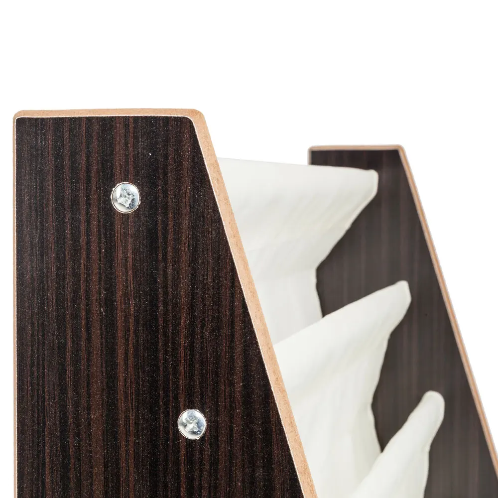 Lagerung Rack Stoff Abdeckung MDF Regal Buch Magazin Rack Dark Braun & Weiß Tuch