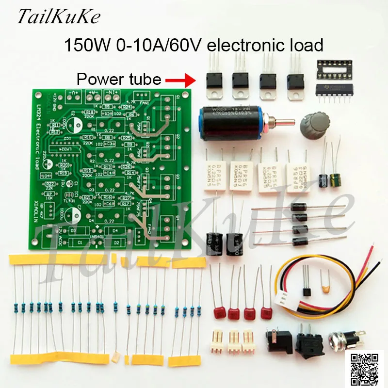 DIY LM324 Electronic Load Power 150W Simple Electronic Load Kit Power 150W 10A / 60V 2.5A within 15V