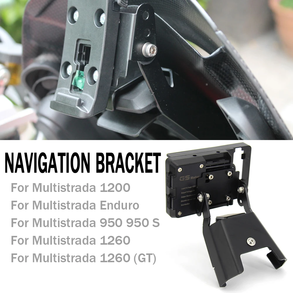 Windschutzscheibenhalterung Navigationshalterung GPS Smartphone Halter Motorrad für Ducati Multistrada 1200 Enduro 950 950S 1260 1260GT