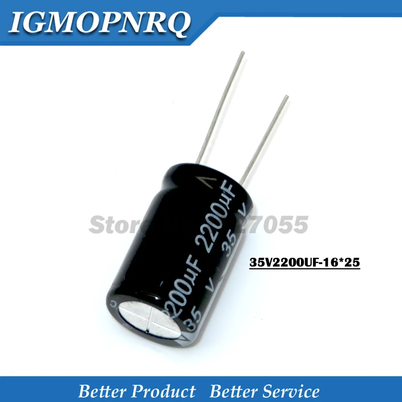 5PCS 35V2200UF 16*25mm 2200UF 35V Aluminum electrolytic capacitor