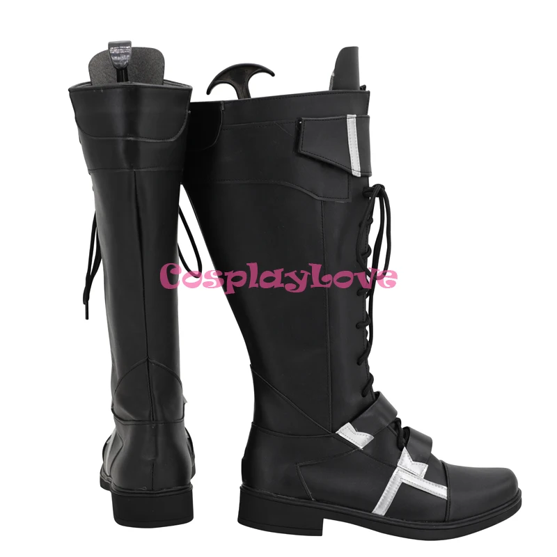 CosplayLove Infinity War Winter Soldier James Buchanan Barnes Bucky Black Shoes Cosplay Long Boots Leather Custom Made