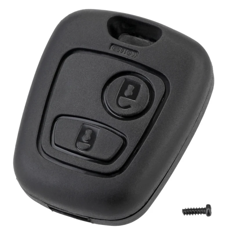 Coque de clé de voiture à distance à 2 boutons, lame 307, adaptée aux cristaux en C1, C2, C3, C4, XSARA, Picasso, KIT 307, 107, 207, 407