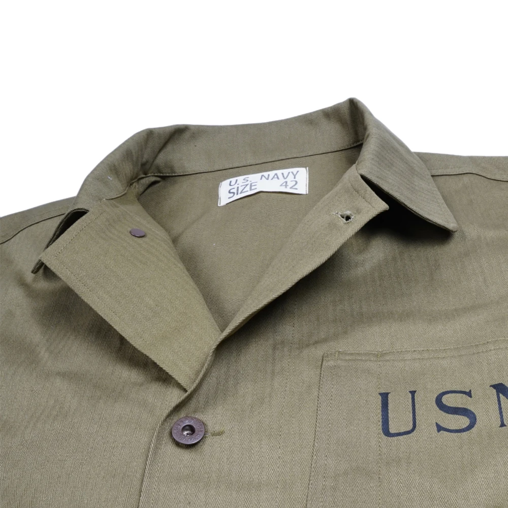 Veste Trench-Coat rétro en Satin de coton, uniforme de la seconde guerre mondiale US Navy USN