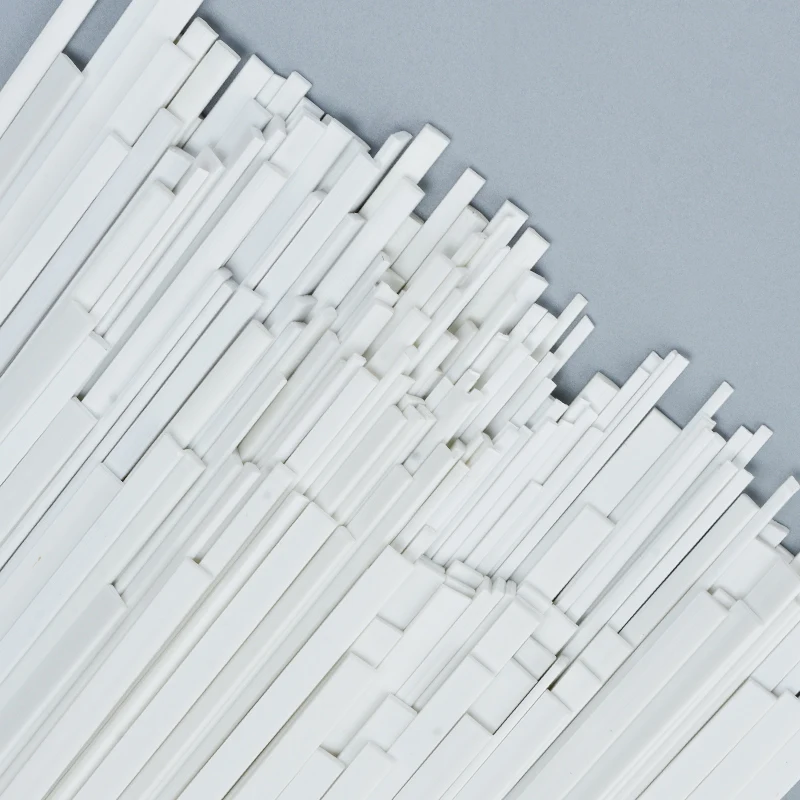 Precision Model Making Rods 5-50pcs White Rigid ABS Square Plastic Sticks for Architectural Prototypes And DIY Projects