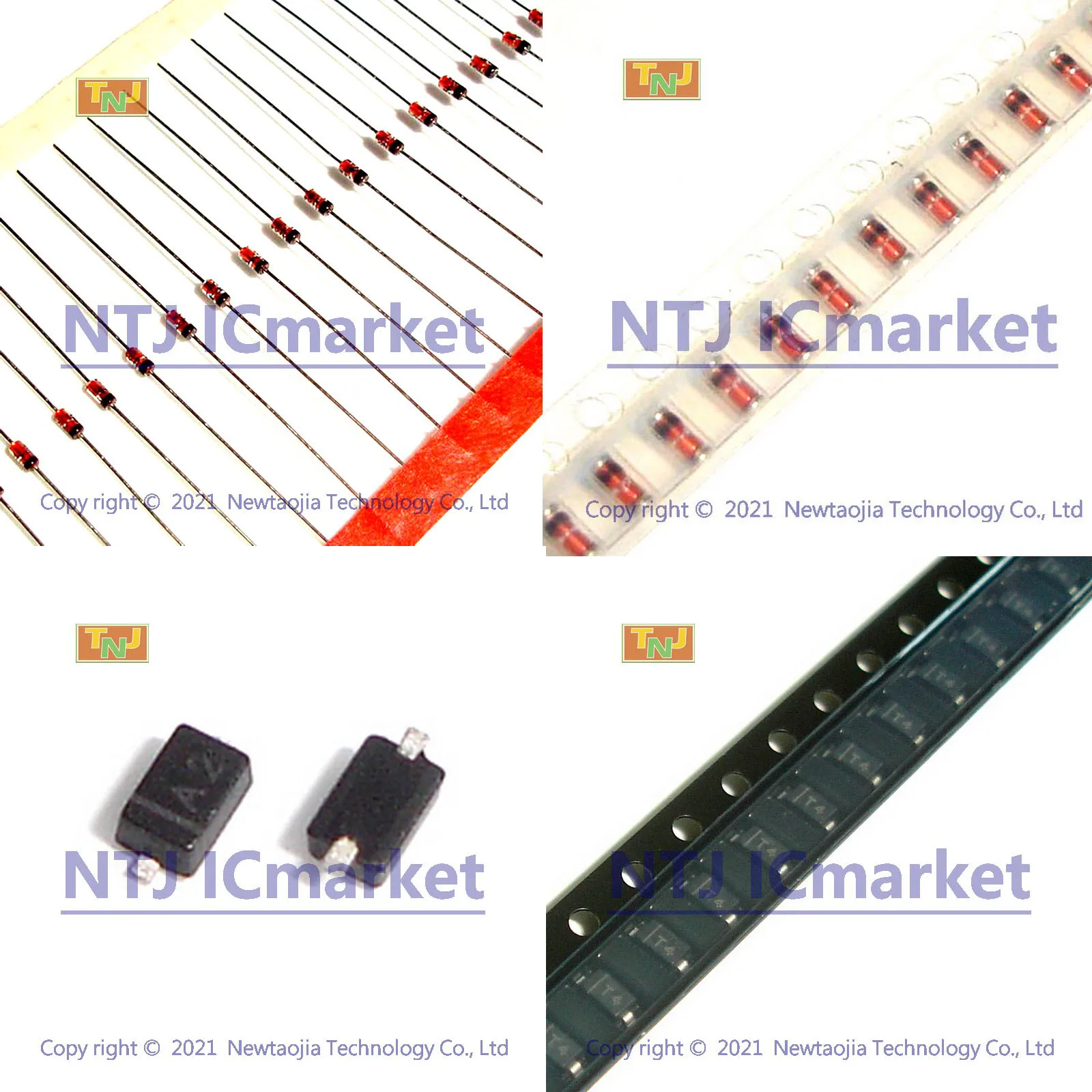 100 PCS 1N4148 IN4148 LL4148 A2 1N414WS T4 DO-41 LL-34 0603 0805 1206 Small Signal Fast Switching Diodes Series