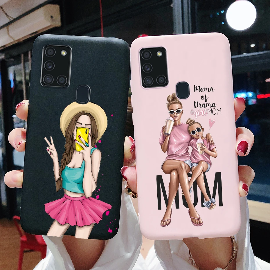 For Samsung Galaxy A21s Case Fashion Girls Silicone Soft Back Phone Cover For Samsung A21s A217F 6.5