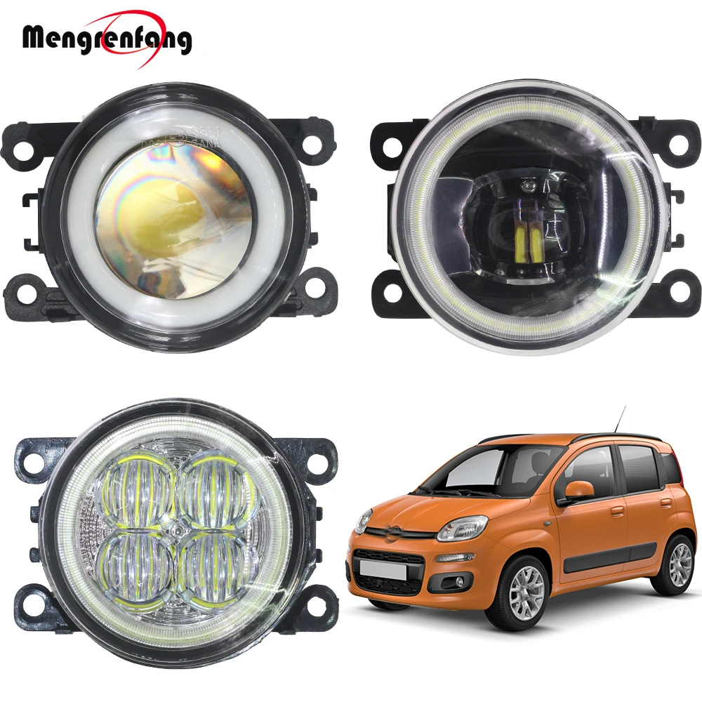 

2 X Car Fog Light H11 LED Halo Ring Angel Eye DRL Daytime Running Light 12V Accessories For Fiat Panda 2012 2013