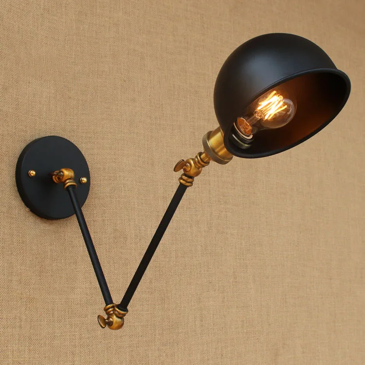 Đèn Chùm Phong Cách Retro Cánh Tay Edison Đèn Tường Vintage Mộc Mạc Đầm Tay Dài Treo Tường Công Nghiệp Đèn Sconce Appliques LED Pared