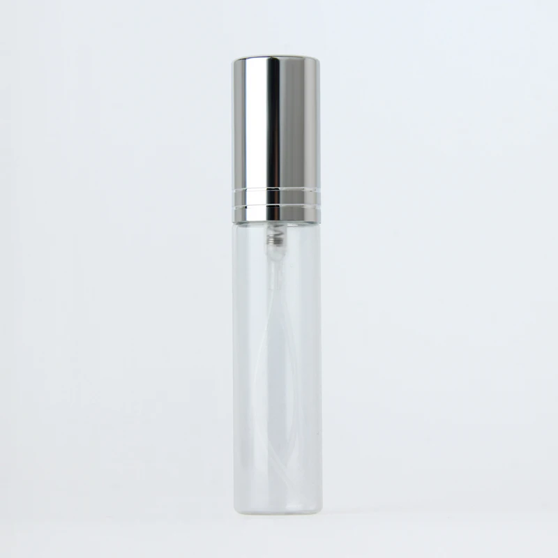 100 stks/partij 10 ml Helder Glazen Verstuiver Fles Hervulbare Kleurrijke Aluminium Cap Spray Parfumflesje Reizen Container