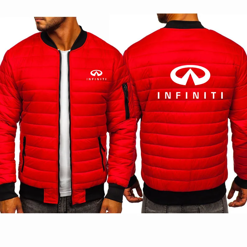 Fashion Winter fleece padded warm jacket Men's jacket Infiniti car cotton Wool Hoody high quality Cotton Men's pullover Zipper J