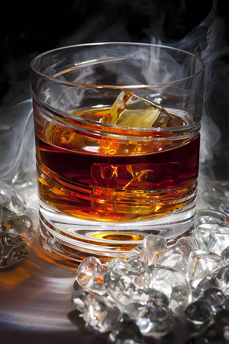 Rotating Whiskey Glass Old Fashioned Glass for Drinking Bourbon,Scotch,Cocktails or Tea,Whisky
