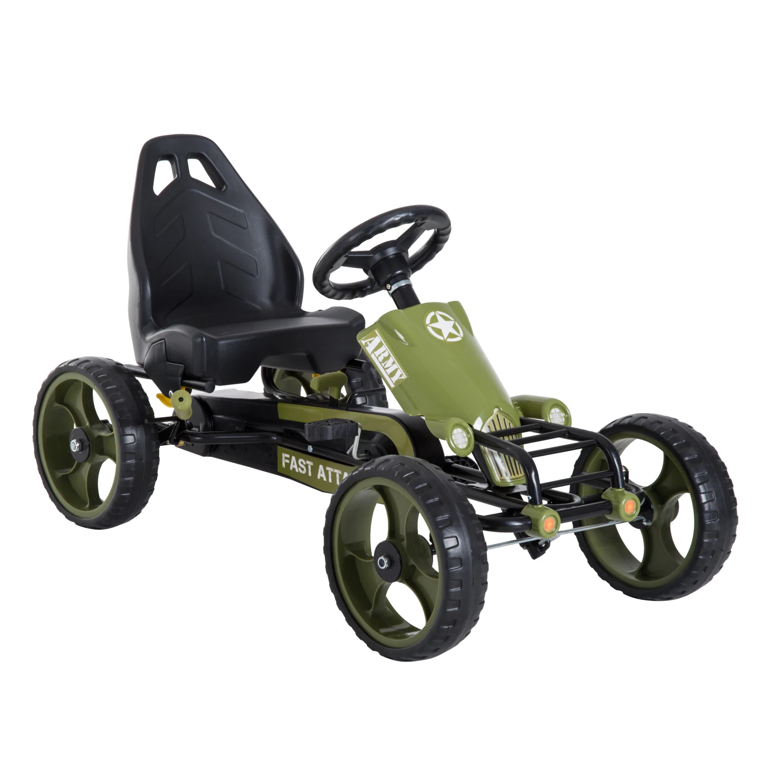 HOMCOM Go-Kart to pedals for children + 3 years old with brake load Max. 35kg