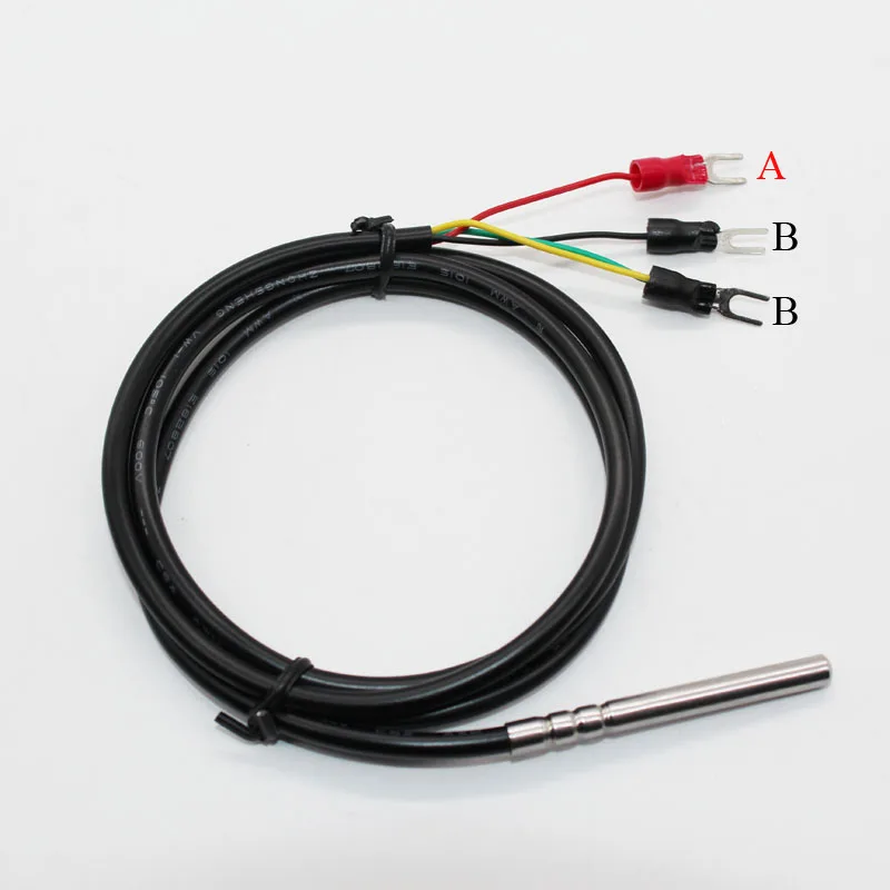 -20~100'C waterproof PT100 probe thermal resistance 304 stainless steel 5*50mm PT100 sensor temperature sensor