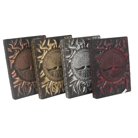 Retro Notepad A6 Notebook PU Creative Embossed Diary Handbook Korean Stationery Student School Office Writing Book 13.7x10x2cm