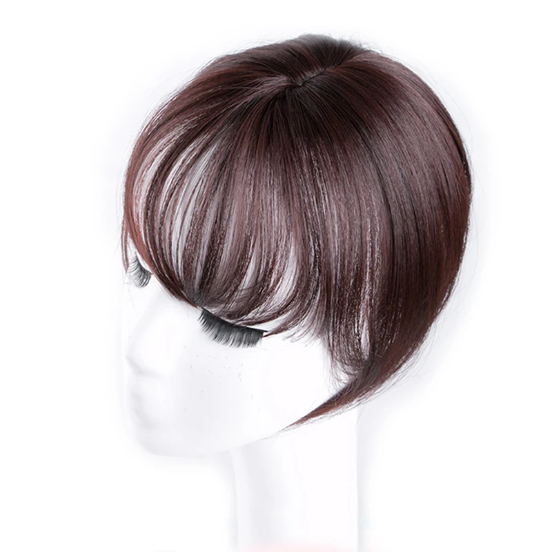 Black/Light Brown Synthetic Bangs for Women Bang High Temperature Fiber