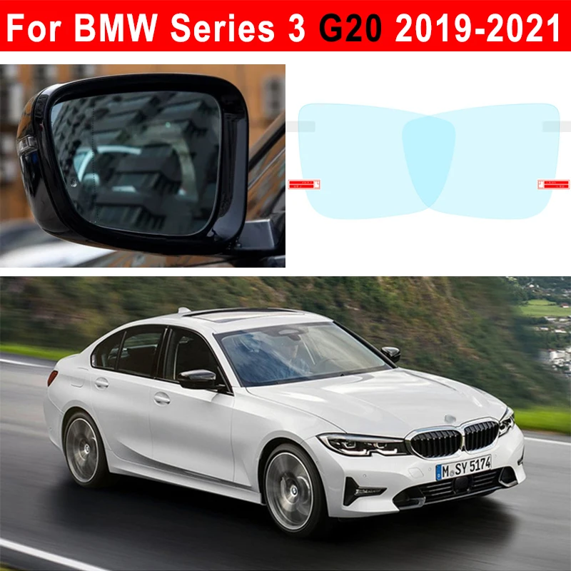 Espejo antiniebla para ventana de coche, pegatina de película transparente para BMW Serie 3, F30, E90, G20, 320d, 325i, 328i, 330i, 318i, espejo