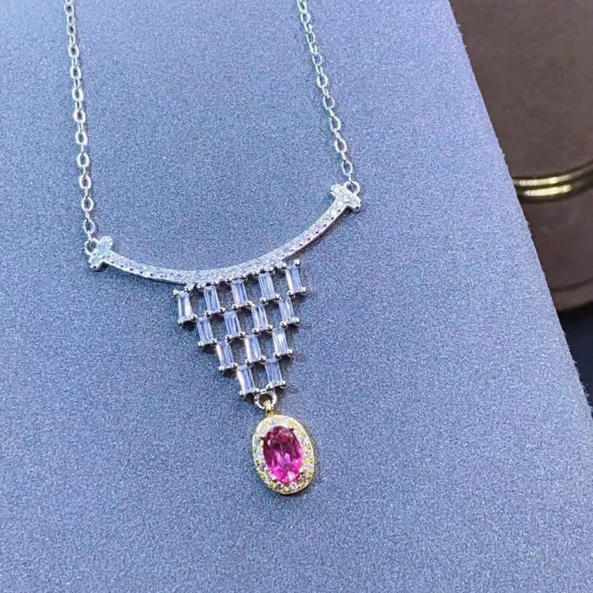 أفضل هدية خطوبة قلادة توباز قلادة توباز أزرق حقيقي طبيعي 925 قلادة من الفضة الاسترليني #5