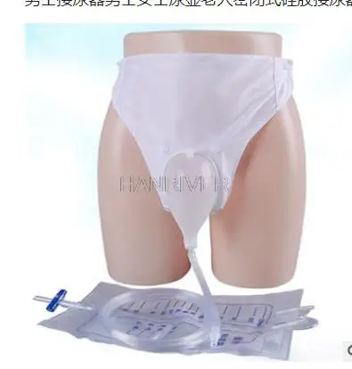 

Urinary Incontinence For Older Men Woman Silicone Urine collector Bags Silicone Urinal with Urine Catheter Bags Urinal Pee Bag