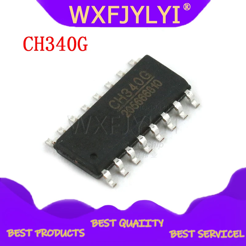 5 unids/lote Original CH340G SOP16 IC R3 gratis USB Cable Serial Chip SOP-16 CH340 SOP 340G