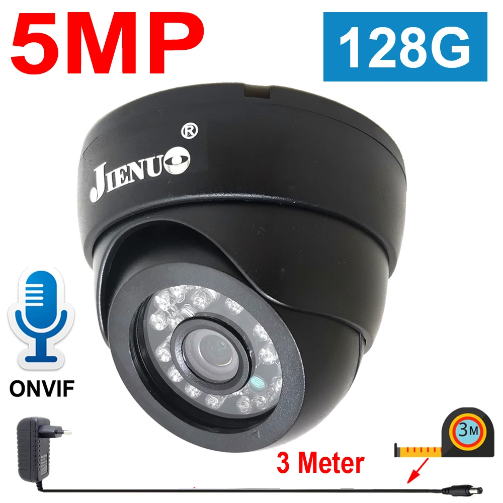 

JIENUO IP Camera WIFI 128G Cctv Audio IR Ipcam Security Surveillance Video Cam Infrared Night Onvif P2P HD Wireless Home Camera