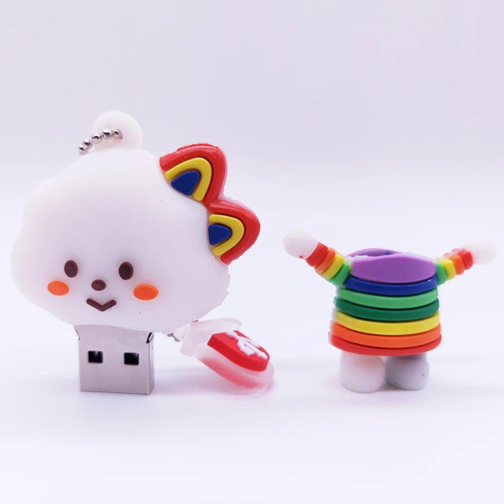 Rainbow Cartoons Cute Pendrive Usb Flash Drive Memoria Disk 4GB 8GB 16GB 32GB 64GB 128GB Memory Usb Stick Pen Drive Flash Disk