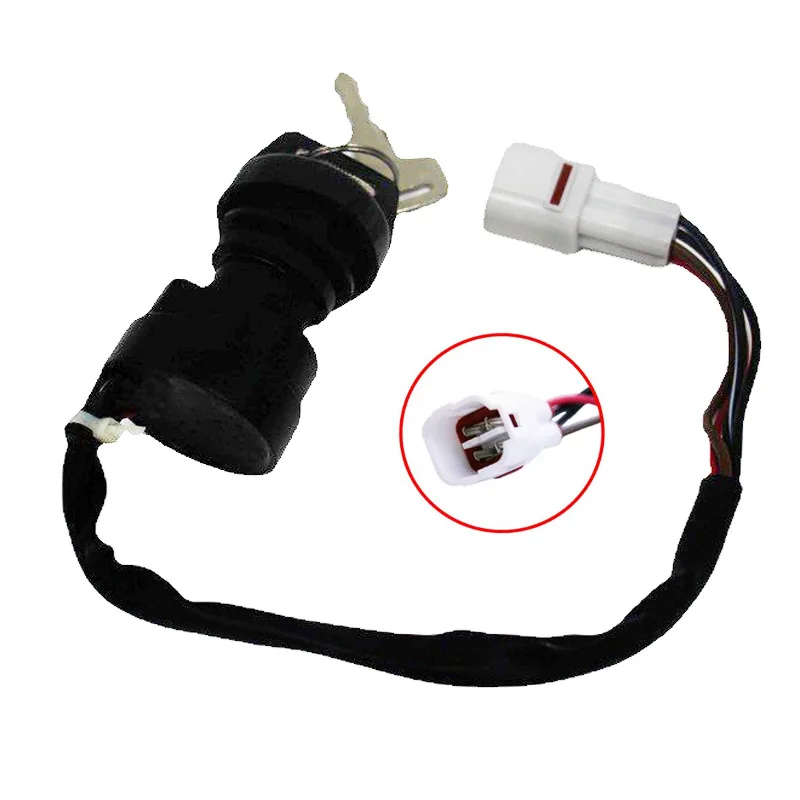 Interruptor de encendido de motocicleta ATV con 2 llaves para Yamaha YFM 350/400 Big Bear YFM 350 Warrior YFM 600 YFA 125 YFM 80 YFM 50 YFB250F piezas
