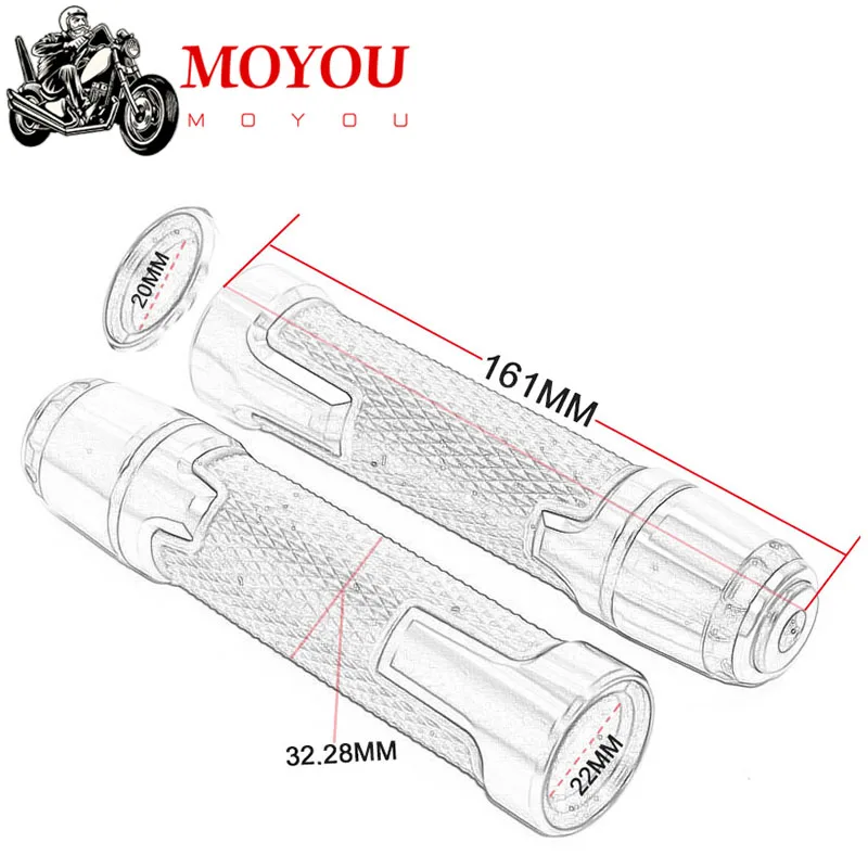 Per Yamaha XMAX 125 250 300 400 X MAX moto 7/8 \'\'22mm manopole antiscivolo Scooter maniglia estremità manopole manubrio manubrio