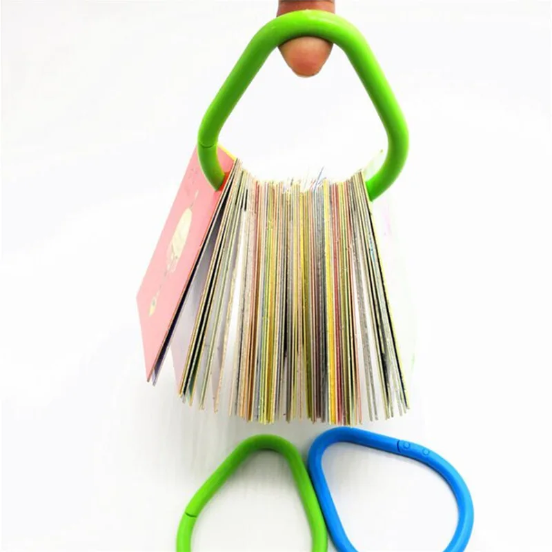 2PCS Double Buckle High Toughness Plastic Opening Ring Card Ring Color Multi-Function Buckle Ring Loose-Leaf Ring Buckle Binder