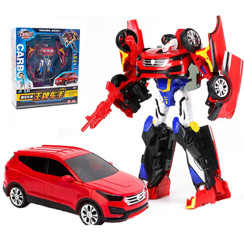 New ABS Hello Carbot Transformation Robot Toys Action Figures Two Mode Deformation Rescue Car Toy for Children Gift