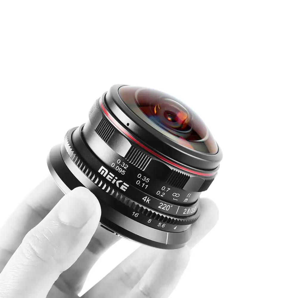 Meike 3.5mm f2.8 wide angle fisheye manual lens for Olympus Panasonic Lumix Micro 4/3 MFT mount GH5 G7 GX9 OMD EM10 mark II III