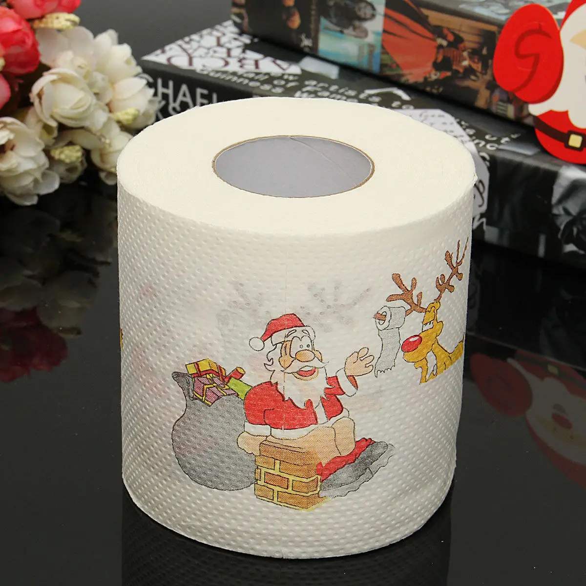 1 Roll $100 Dollar Bill Toilet Paper Christmas Home Supplies Rolling Paper Dump Trump Toilet Tissue Funny Novelty Gag Gift