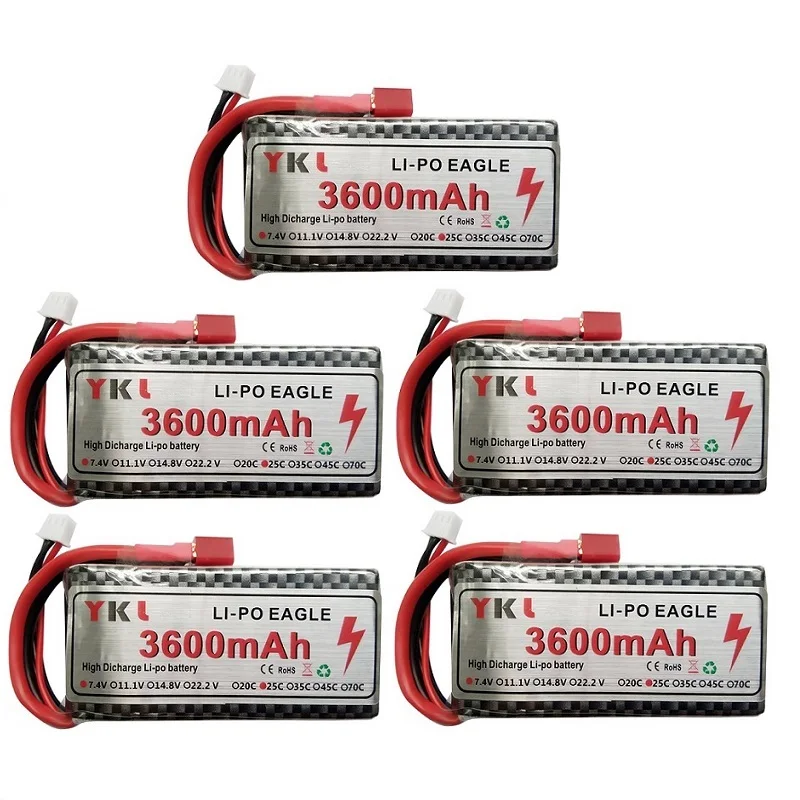 2S 7.4v 3600mah Lipo Battery For Wltoys 12428 12423 Feiyue 03 Q39 RC Four-wheel RC Vehicle Car parts 7.4v 2700mAH