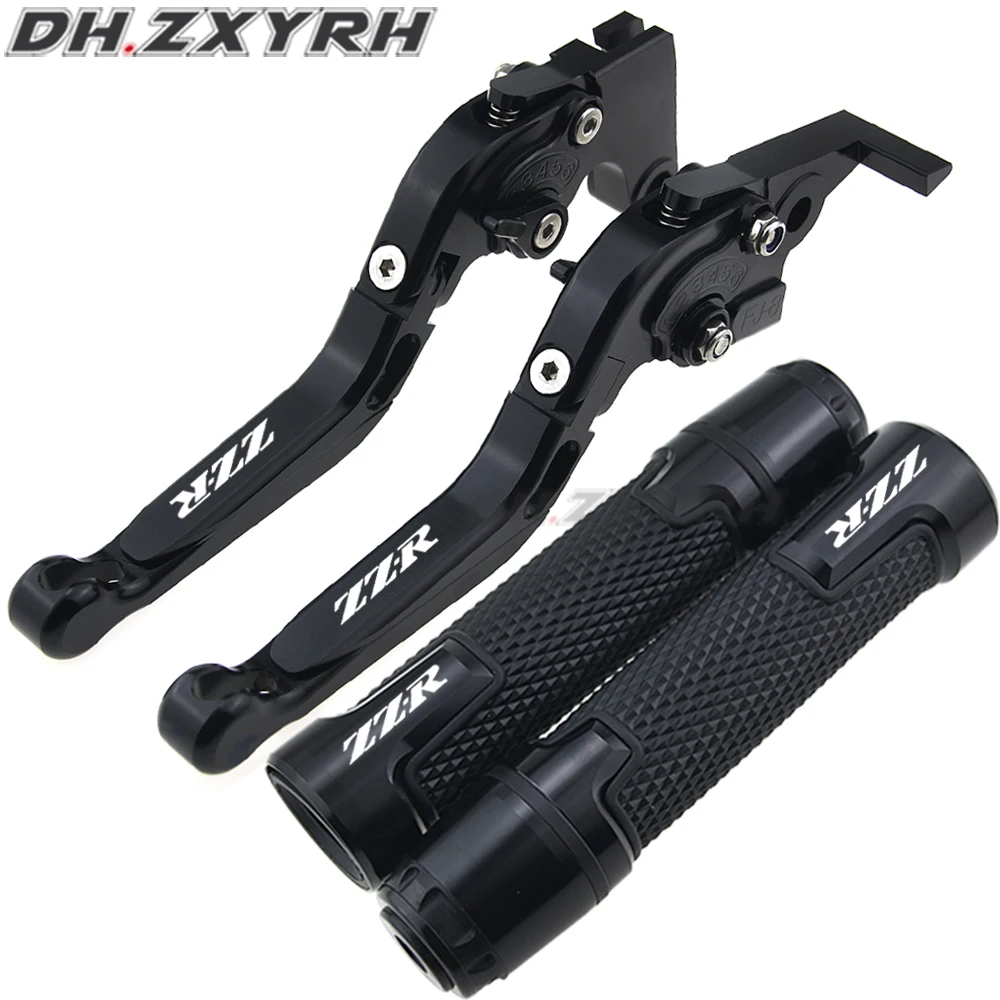 FOR KAWASAKI ZZR600 ZZR400 ZZR1100 ZZR 400 600 1100 Motorcycle Accessor Folding Extendable Brake Clutch Levers Handbar End Grips